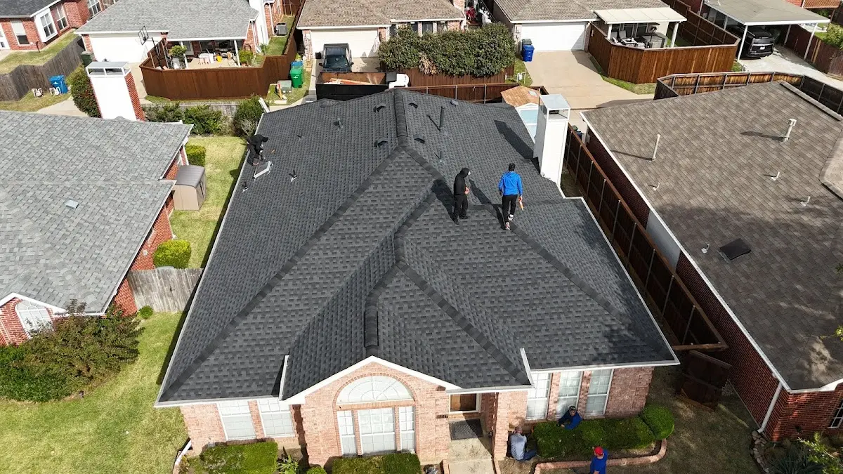 Slate & Tile Roof Repair work in progress on a Hazel Crest property